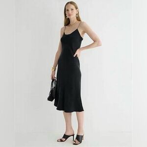 🌺J.Crew Elegant Black Slip Dress